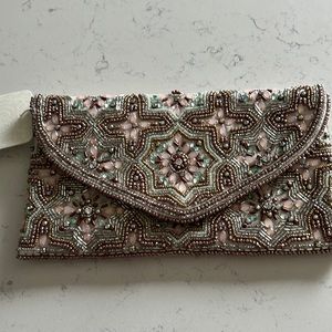 Hillary Scott embellished clutch